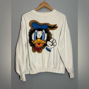Vintage Disney Mickey Mouse Graphic Crewneck Sweatshirt | Large